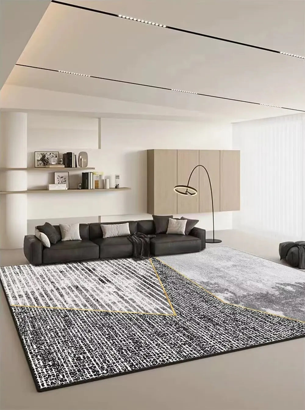 Modern Geometric Large Rugs for Living Room Home Decoration Luxury Carpet 200x300 Soft Easy Cleaning Bedroom Decor Mat Bedside