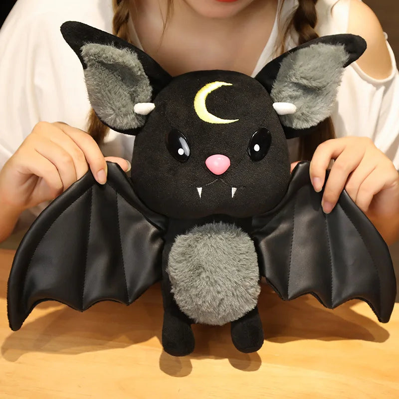 Demon Bat Halloween Plushy Four-color Demon Bat Cartoon Soft Model Kids Christmas Halloween Holiday Gifts Horror Style Home Deco