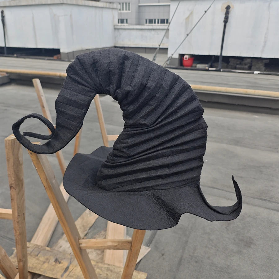 Halloween Witch Hat Classic Adult Women Black Witch Hat For Halloween Role-playing Fancy carnival Costume Party Accessory