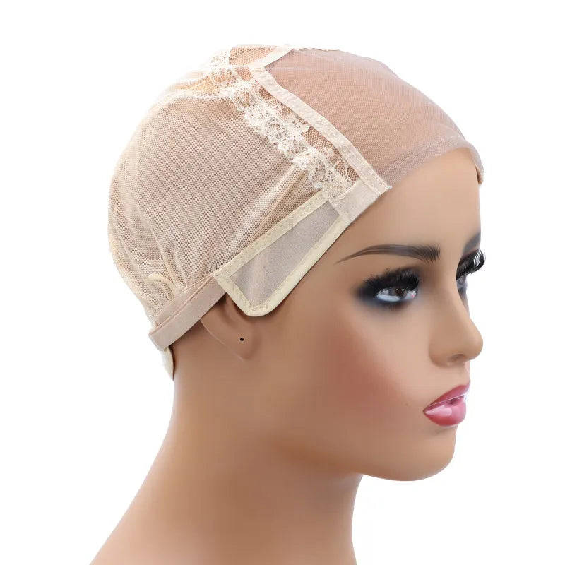 Lace Front Wig Cap For Making Wigs with Adjustable Strap Glueless Swiss Lace Net Weaving Cap to Make Wigs with Closures Frontals