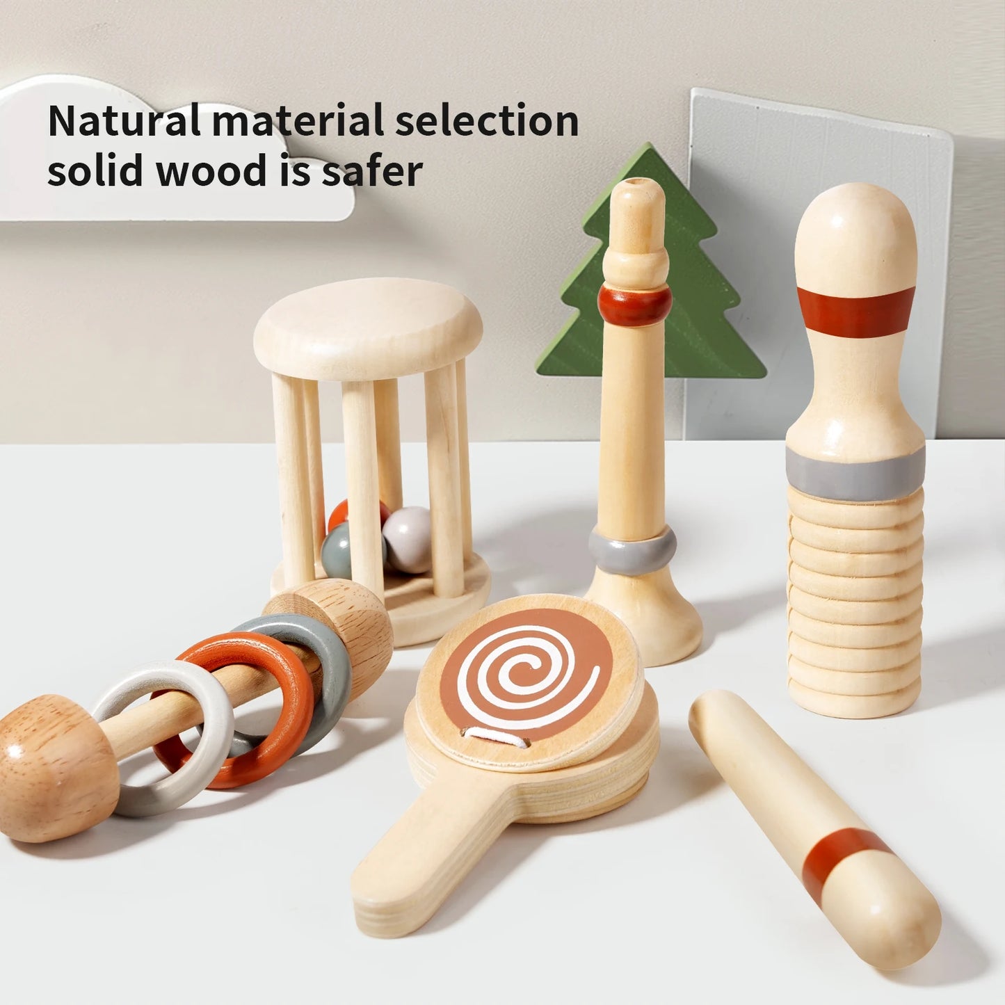 Baby Music Toys Montessori Wooden Toys Child Percussion Instruments Early Educational Toys Birthday Gifts for Toddlers Girl Boy