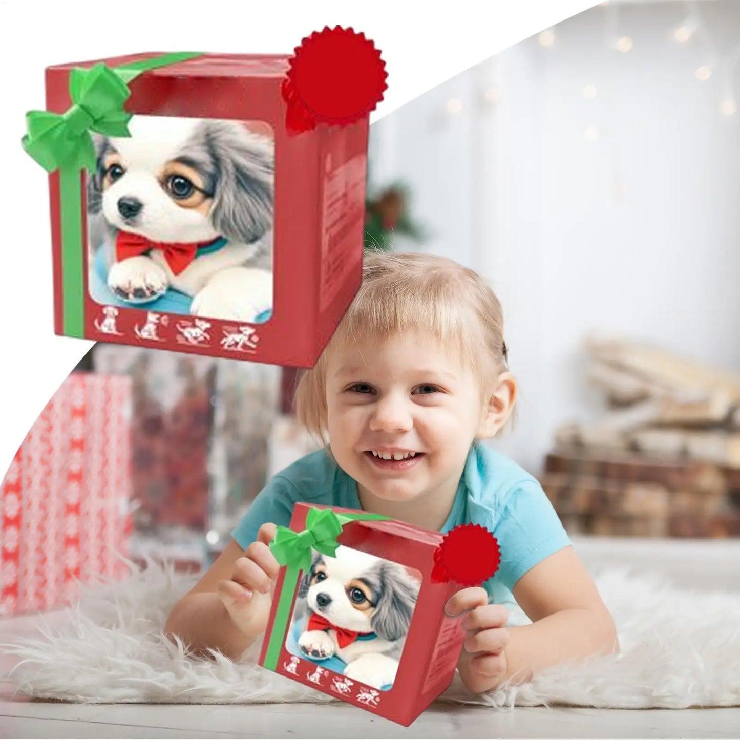 Intelligent Simulation Electric Pet Robot Puppy That Looks Real Walking Interesting Interactive Robot Dog Plush Toy Gift