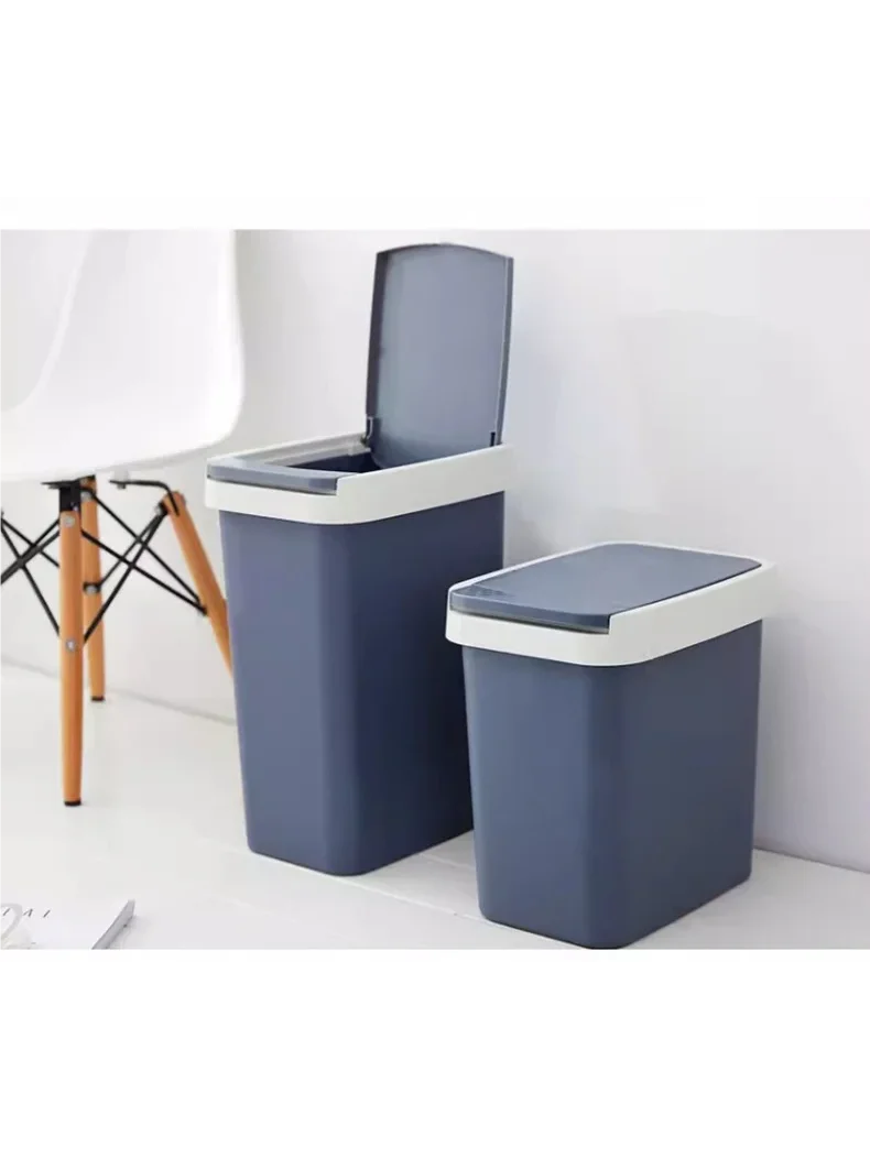 Odor Proof Diaper Pail Household Trash Can with Pop-Up Lid for Bedroom Bathroom Living Room Kitchen - Eco-Friendly Waste Bin