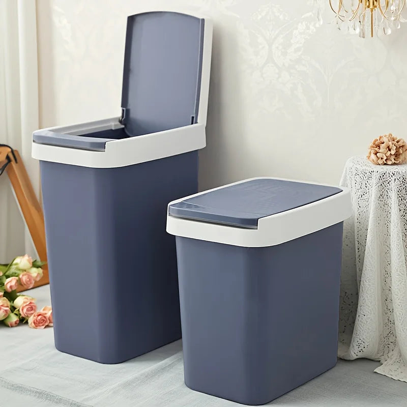 Odor Proof Diaper Pail Household Trash Can with Pop-Up Lid for Bedroom Bathroom Living Room Kitchen - Eco-Friendly Waste Bin
