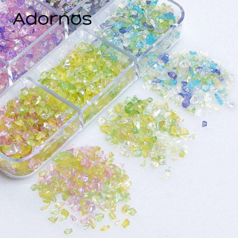 Irregular Crystal Broken Glass Stones Colorful 3D Epoxy Resin Mold Filling Crushed Stones Handmade DIY Resin Jewelry Accessories