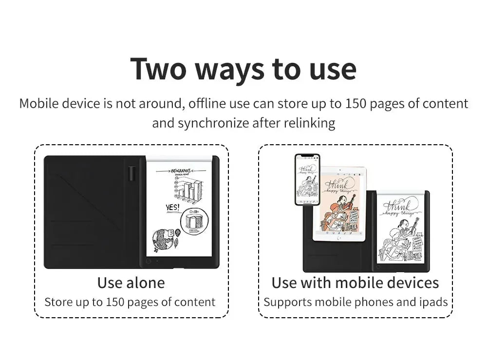 10 inch Smart Digital Board Graffiti Painting Pad Board Art Work Office Creative Smart  Bluetooth Notebook Writing Board