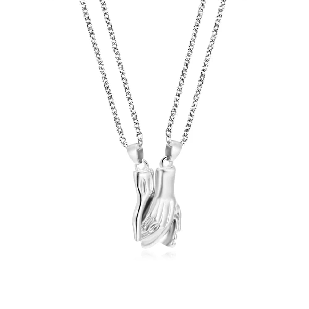 I Love You Best Friends Couple Necklace Jewelry Puzzle BFF Key Lock Tai Chi Heart Pendants Necklaces For Women Men Gift Collier