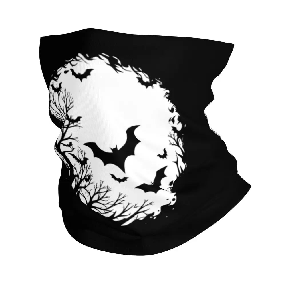 Custom Halloween Vampire Bats Winter Headband Neck Warmer Women Men Hiking Running Tube Scarf Face Bandana Gaiter