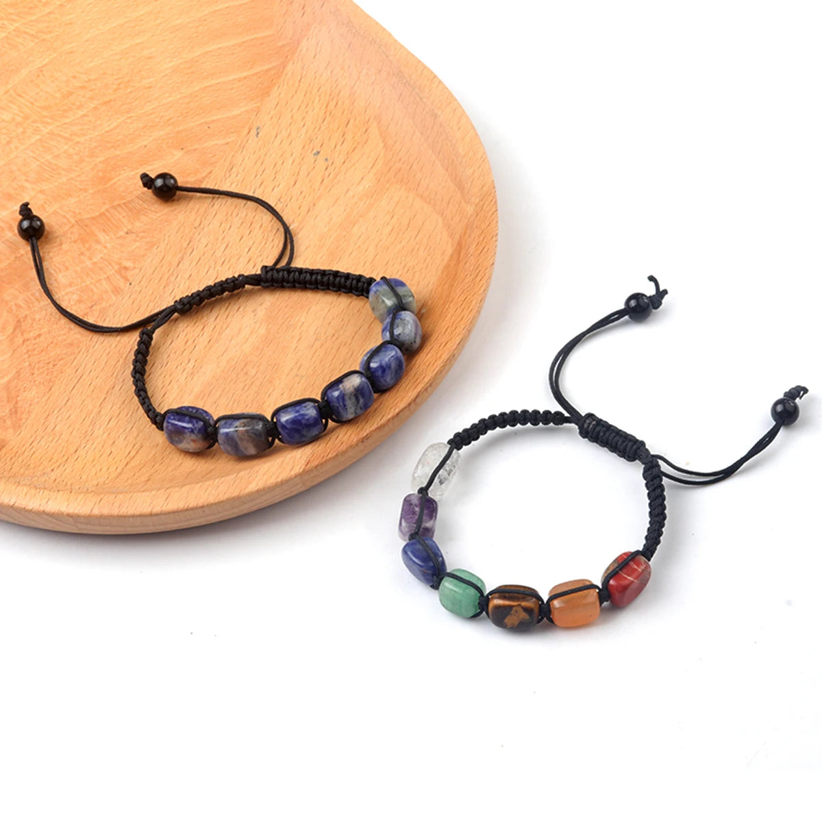 Chakras Bracelets Reiki Natural Stone Braided Women Bracelet Healing Yoga Healing Handmade String Rope Adjustable