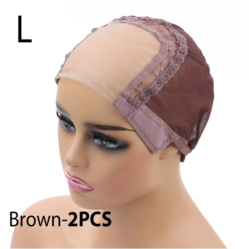 Lace Front Wig Cap For Making Wigs with Adjustable Strap Glueless Swiss Lace Net Weaving Cap to Make Wigs with Closures Frontals