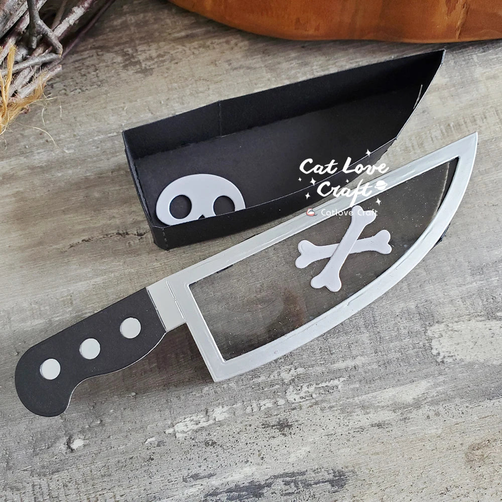 Catlove Halloween Candy Box Knife Metal Cutting Dies Scrapbooking Stencil Die Cuts Card Making DIY Craft Embossing New Dies For