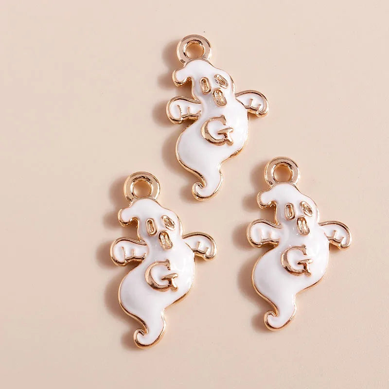 10pcs Enamel Halloween Skull Skeleton Charms Penants for Necklace Earrings DIY Bracelet Handmade Jewelry Accessories Findings