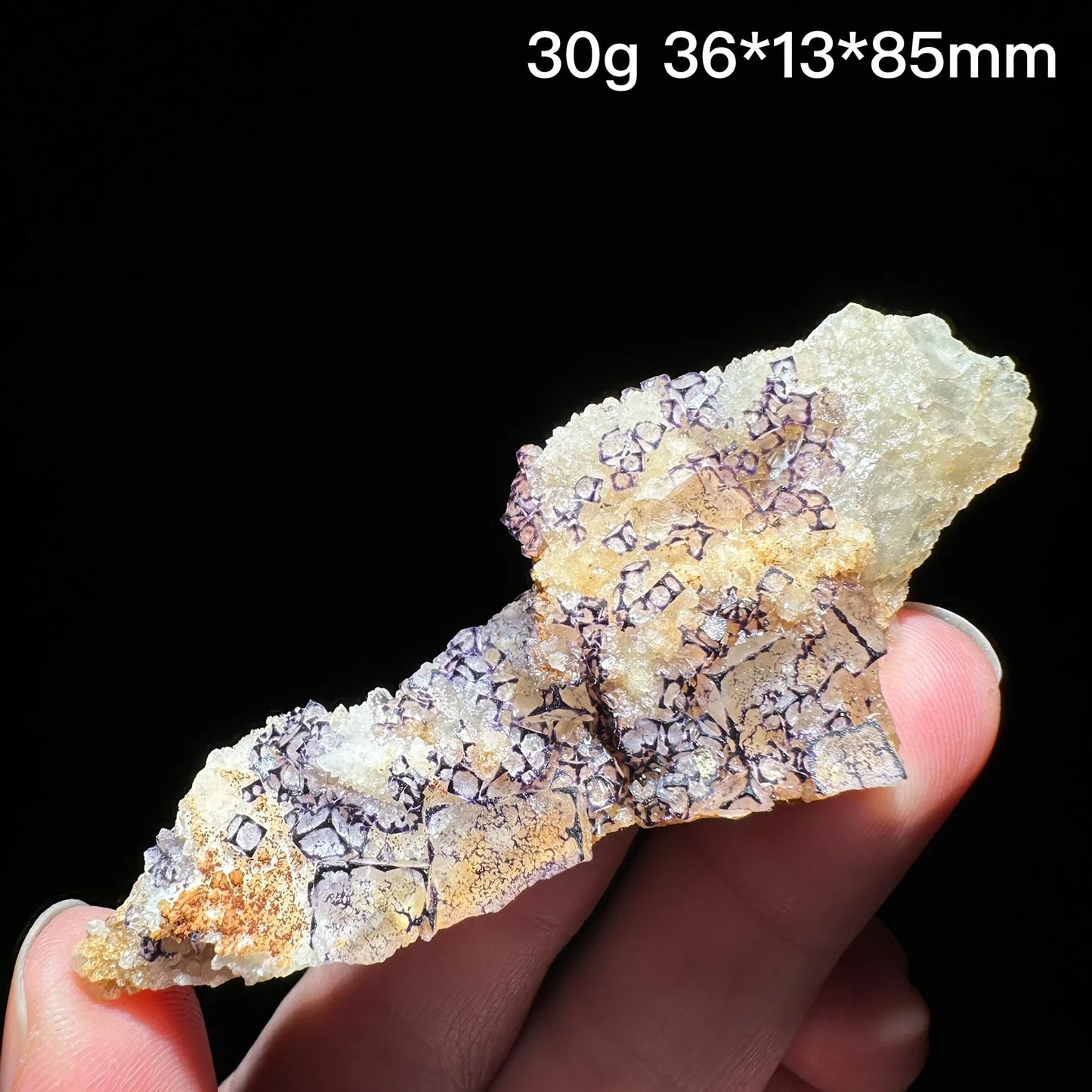 Natural Purple edge fluorite mineral specimen healing crystal gem collection Mineral Quartz Rock Healing Stone Home Decor
