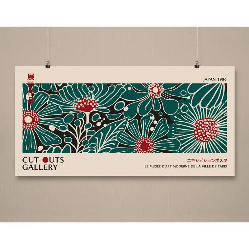 Panoramic Wall Art Japanese Wall Art, Home Wall Decor Abstract Pop Art Poster, Modern Home Decor Exhibition Gallery Wall Art