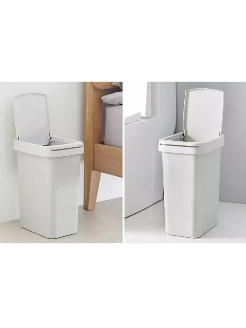 Odor Proof Diaper Pail Household Trash Can with Pop-Up Lid for Bedroom Bathroom Living Room Kitchen - Eco-Friendly Waste Bin