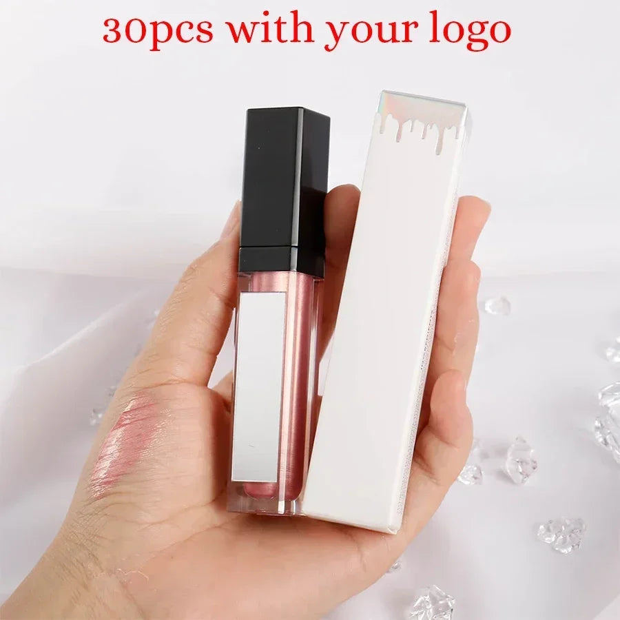 Lip Gloss with Led Light and Mirror Private Label Lipstick Liquid Shiny Colors P42 P43 P90 P143
