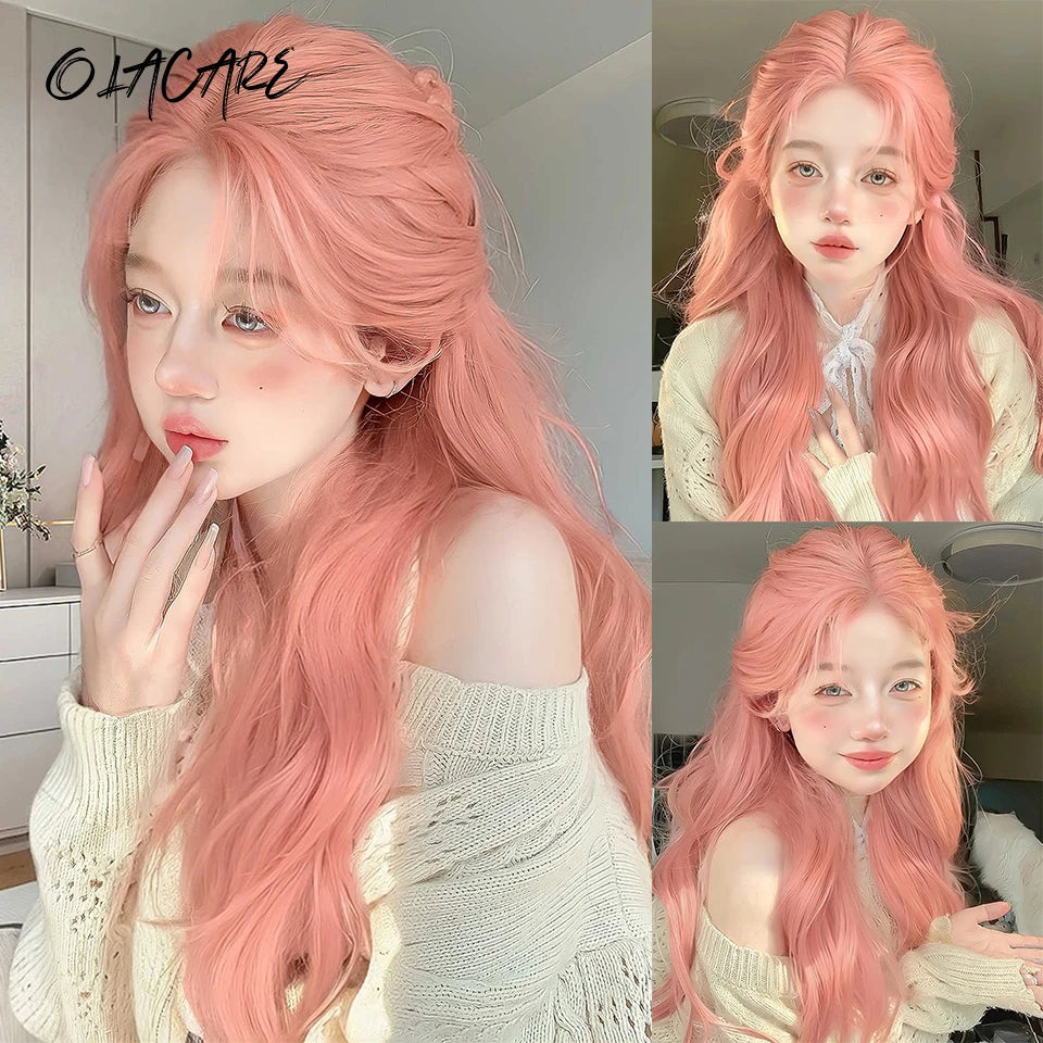 Synthetic Short Lolita Cosplay Christmas Halloween Bob Brown Blonde LM Wig With Long Curly Ponytail Natural Fake Hair for Women