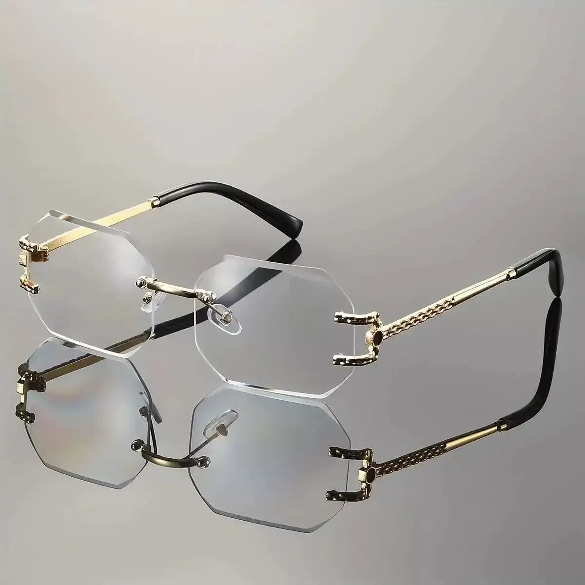 New in Rimless Sunglasses Women 2025 Trendy Fashion Glasses Sunscreen Shades Luxe Femme Lentes De Sol Mujer Lunette Soleil Femme