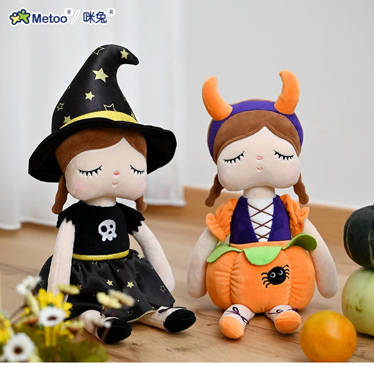 Halloween Decoration Black Magic Witch Plush Toy Soft Stuffed Dolls For Kids Girls Boneca Metoo Original