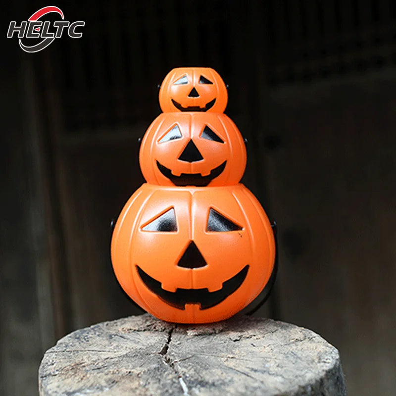 1pcs Pumpkin Bucket Halloween Candy Trick Or Treat Buckets Holder Pail Mini Basket Halloween Gift Home Decoration Props