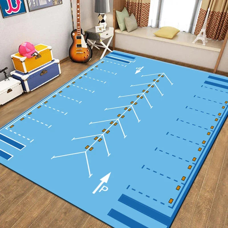 Rug Warm  Non-slip Children's  Living Room Bedroom Mat Game Map Printed  Baby Play