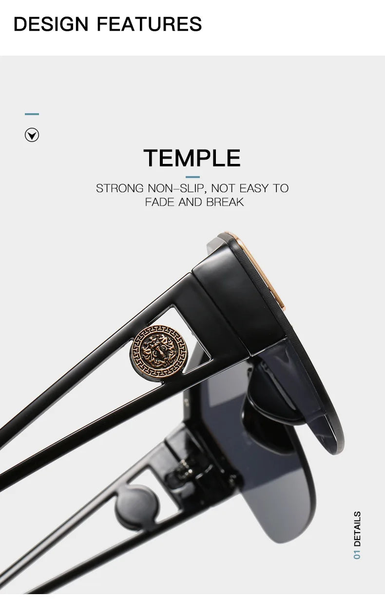 1/2PCS Men And Women Oversized Square Fashion Sunglasses Sports Driving Glasses Gradient Colored Sunglasses Uv400 2023