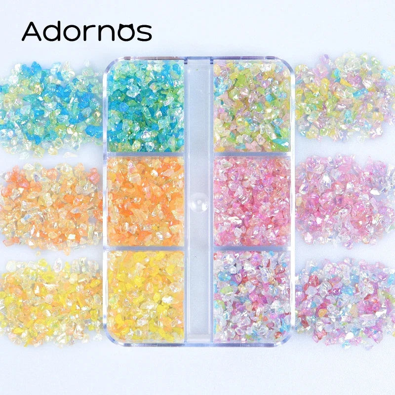 Irregular Crystal Broken Glass Stones Colorful 3D Epoxy Resin Mold Filling Crushed Stones Handmade DIY Resin Jewelry Accessories