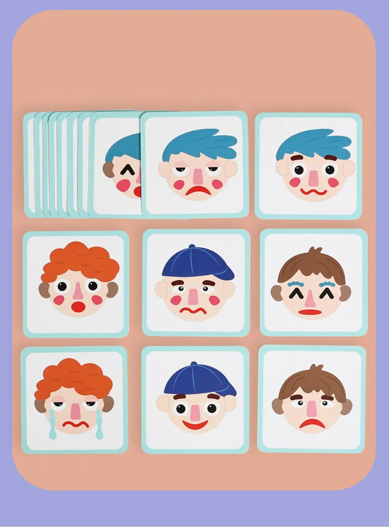 Montessori Social Emotional Boards Sensory Toys for Kids & Toddlers, Emotional Learning Activities for Boys & Girls Gift