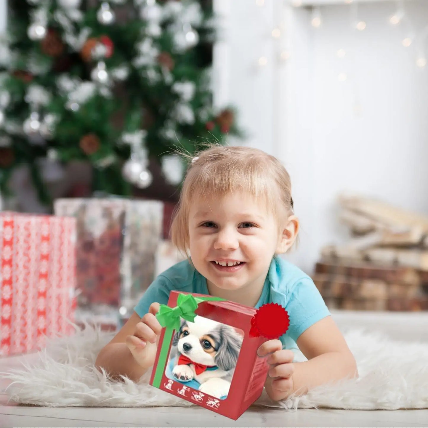 Intelligent Simulation Electric Pet Robot Puppy That Looks Real Walking Interesting Interactive Robot Dog Plush Toy Gift