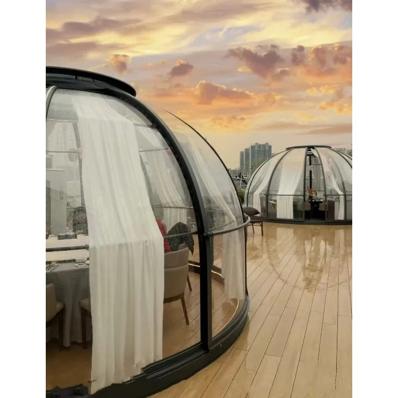 Geodesic Bubble Dome House — Glamping Starry Sky Room & Outdoor Sunroom