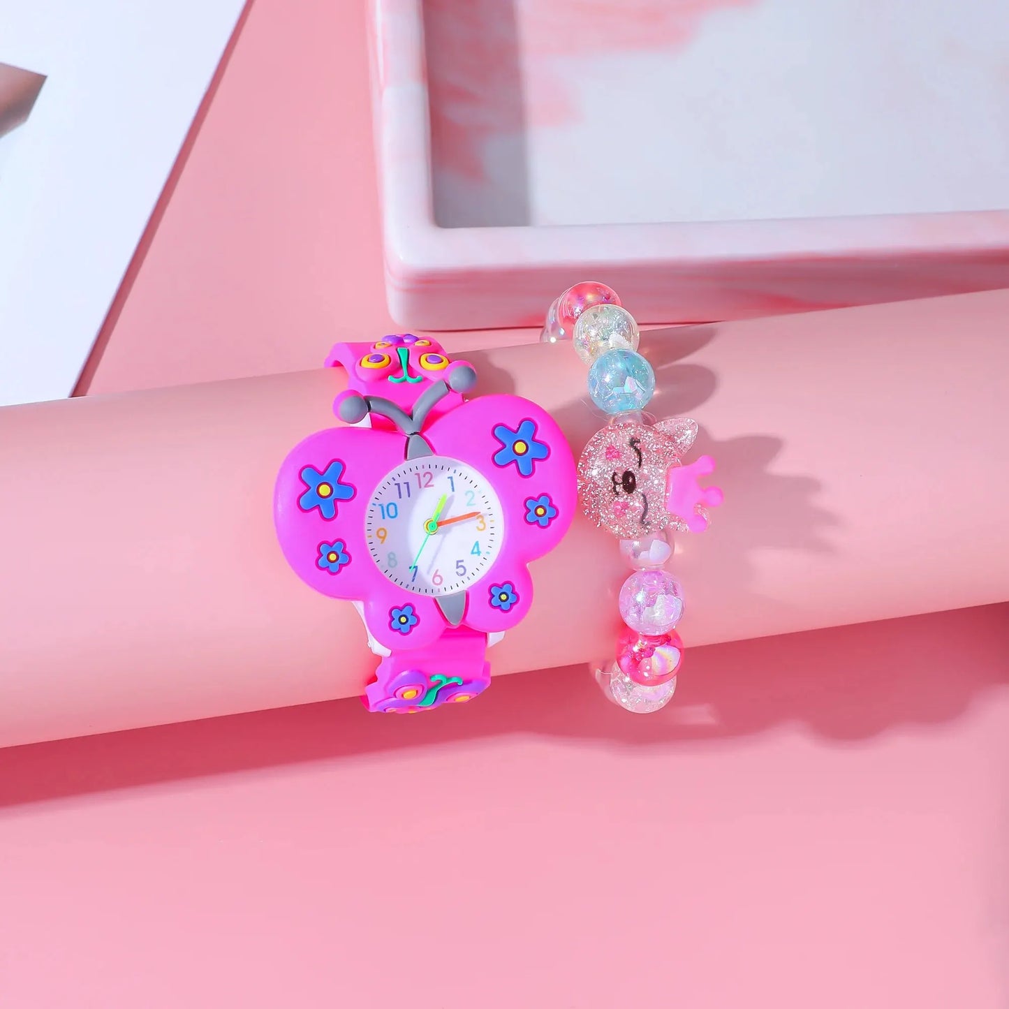 Popular Children's Butterfly Quartz Watch Set