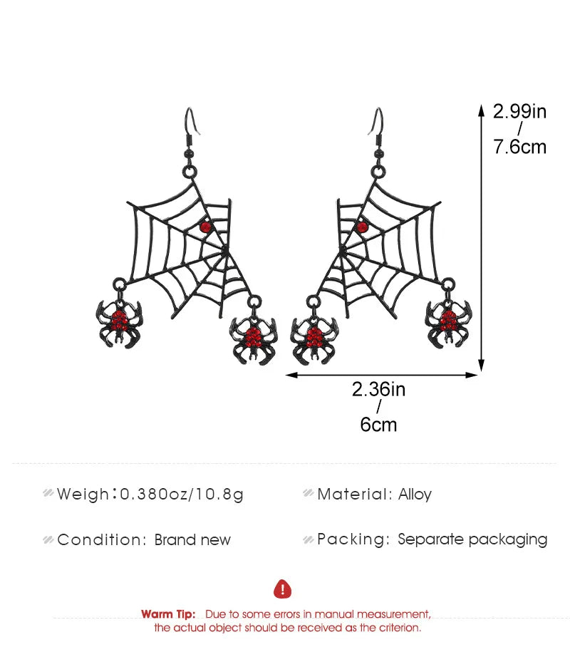Funny Spider Webs Bats Skeletons Butterflies  Stud Earrings for Women Fashion Jewelry Minimalist Accessories Wholesale Halloween