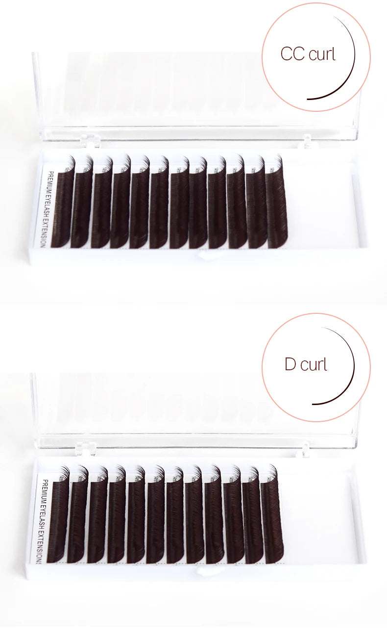 H&L SINCE 1990 12 Rowsblack brown eyelashes, double pointed eyelashes makeup tool,  professional false eyelashes