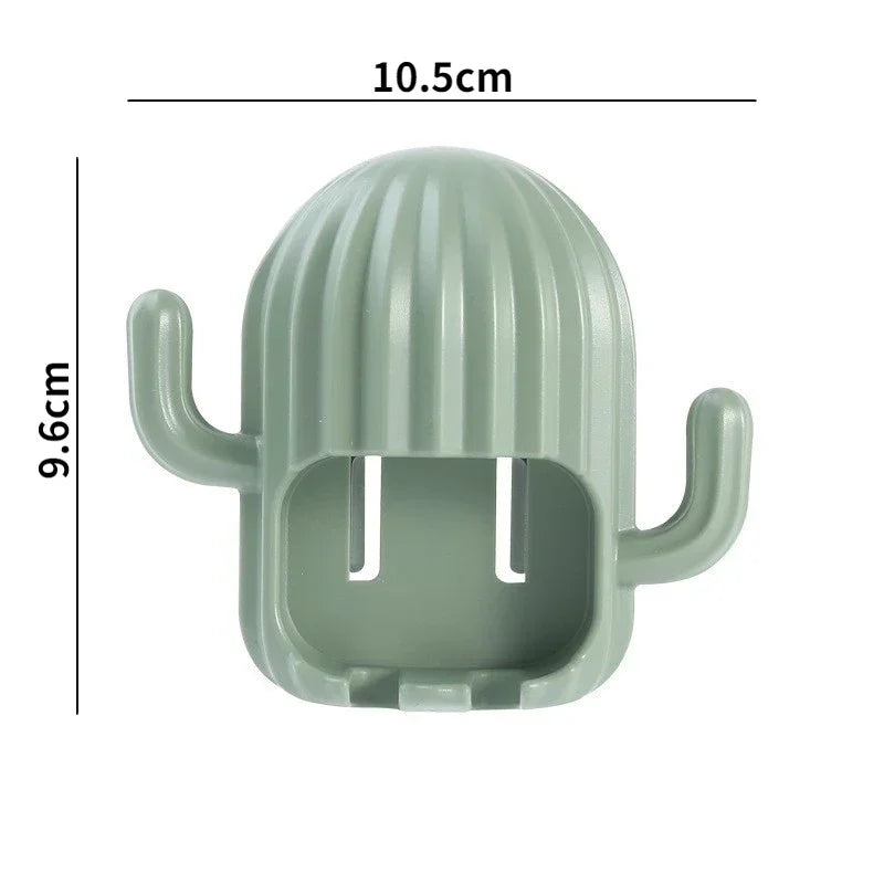 Cactus Toothbrush Holder Shelf Organizer Bathroom Household Items Bathroom Bathroom Shelves Drain