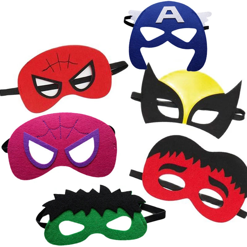 10/30Pc Spiderman Mask Party Supplies Superhero Cosplay Christmas Halloween Felt Mask for Kids Boy Girl Party Favors Decorations