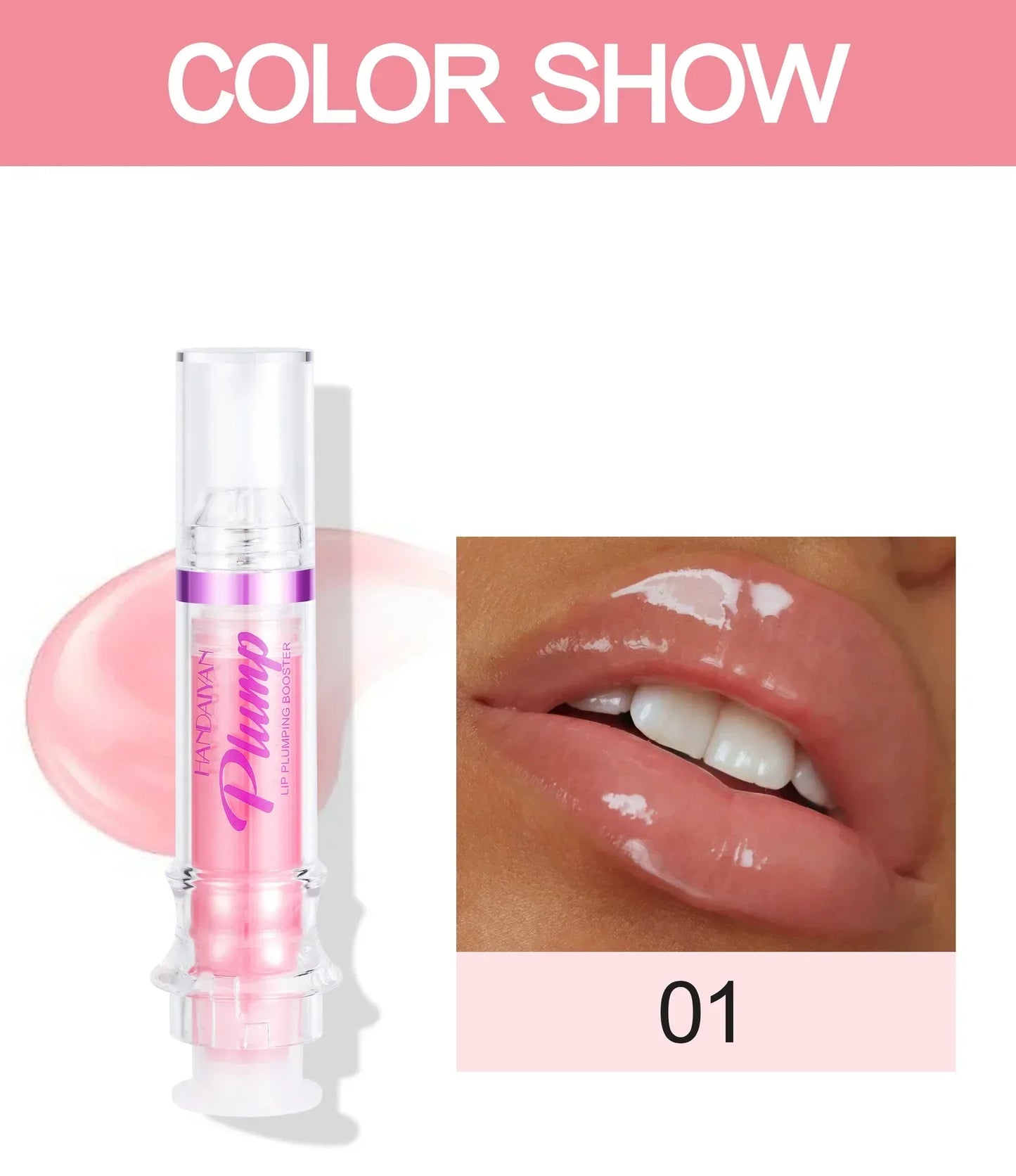 Lip Plumping Booster Lasting Sexy Plumper Glitter Red Nude Lipstick Liquid Waterproof Moisturize Oil Lipgloss Makeup Lip Care