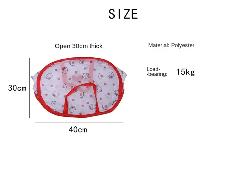 Kawaii Hello Kittys Laundry Basket Household Foldable Clothes Storage Basket Dirty Clothes Storage Box Creative Practical Basket