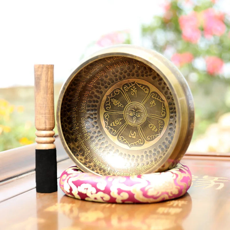Nepal Handmade Tibetan Bowls Large Brass Singing Bowl Buddhist Meditation Sound Healing Chakras Healing Sound Bowls Mindfulness