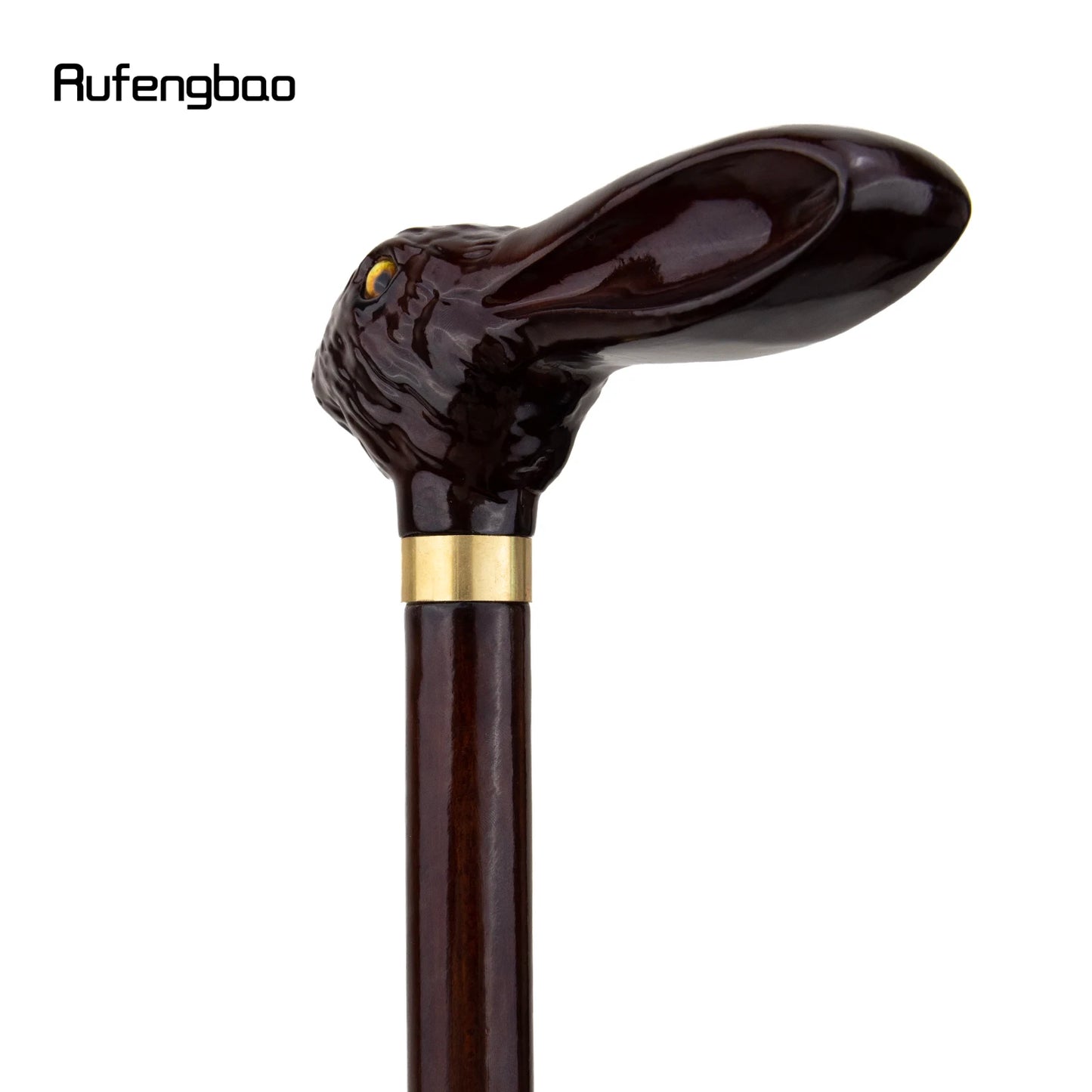 Rabbit Wooden Single Joint Fashion Walking Stick Decorative Vampire Cospaly Party Walking Cane Halloween Mace Wand Crosier 93cm