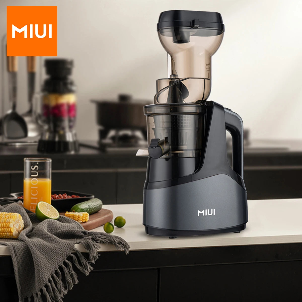MIUI Original Juicer Commercial Juice Extractor Screw Cold Press Electric Slow Juicer Machine Flagship Easy-Clean Free 3 Filters