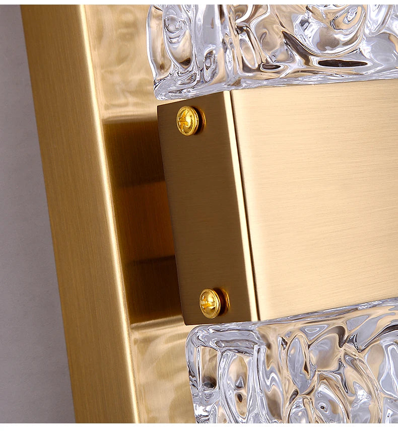 Corrugated Crystal Wall Lamps Modern LED Lighting Indoor Wall Sconces Living Room TV Background Bedroom Aisle Home Decor Lustre