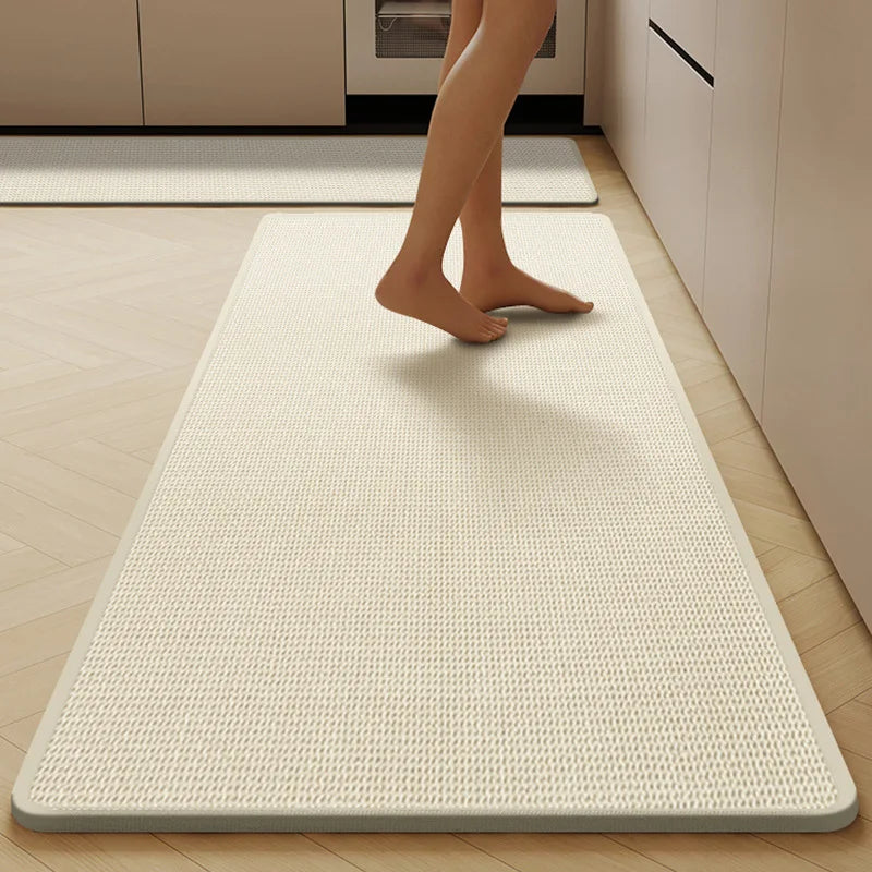 Grey Rugs for Kitchen Floor Mat Home Corridor Non-slip Carpet TPR Wear-resistant Antislip Foot Mats Bedroom Bedside Rug Alfombra