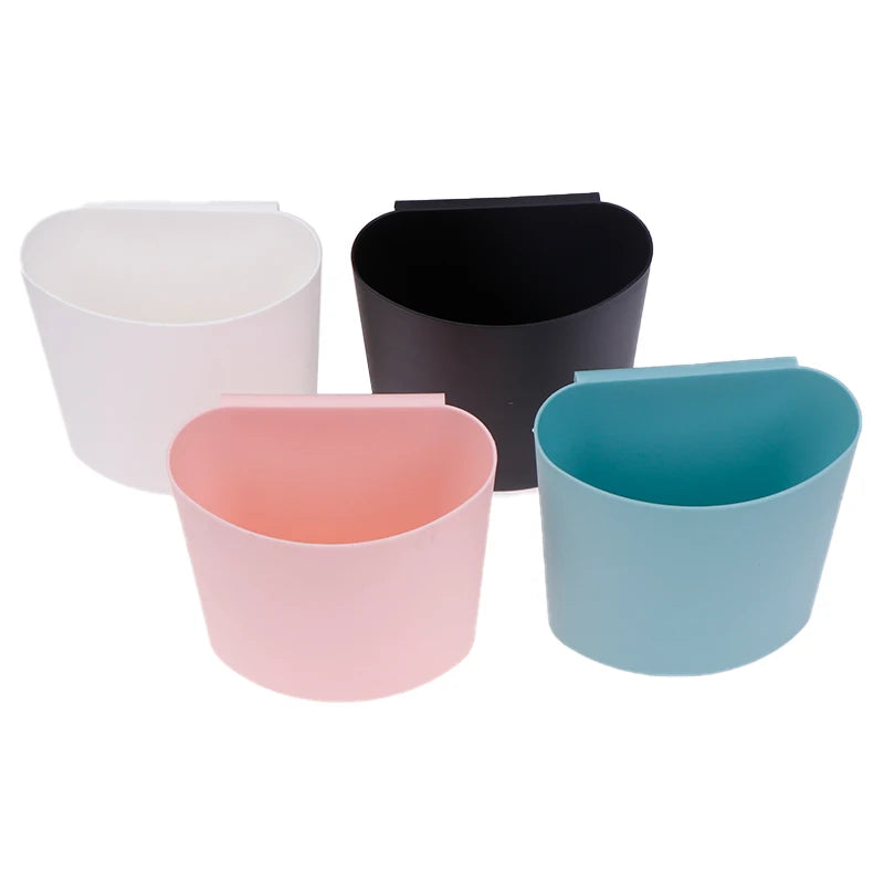 Household Back Hanging Plastic Storage Basket Kitchen Bathroom Mini Organizers Small Things Portable Storage Box Container