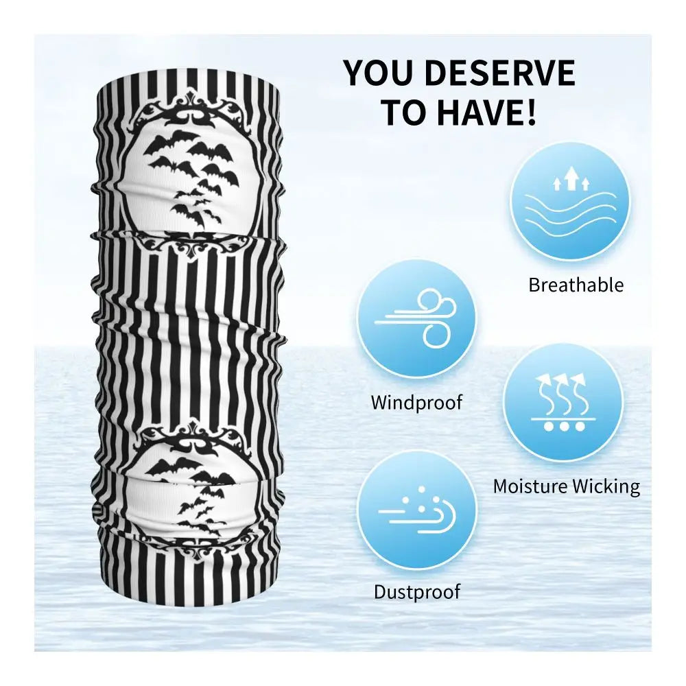 Custom Halloween Vampire Bats Winter Headband Neck Warmer Women Men Hiking Running Tube Scarf Face Bandana Gaiter