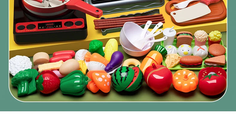 Toddler Food Cutting Toys Kitchen Play Fruit And Vegetable Set Educational Cooking Kits Fun Children's Day Present For Children