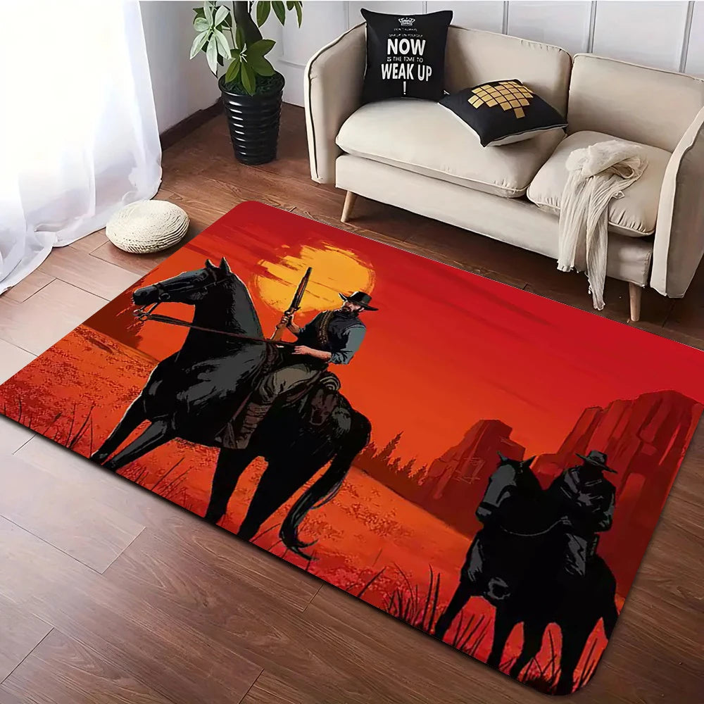 Red Dead Redemption Print Rugs Anti-slip Area Rug for Living Room Carpet Bedroom Sofa Doormat Floor Carpet Decor Mat