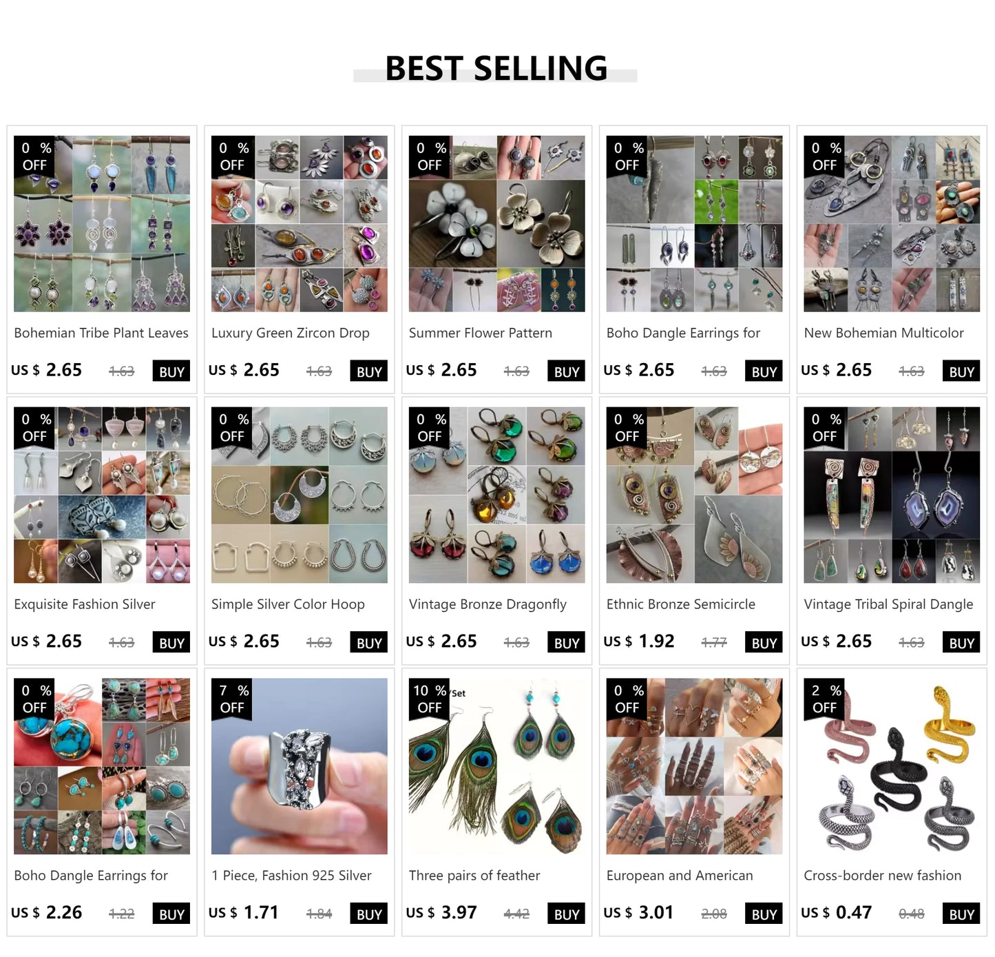 Halloween new black inlaid artificial turquoise earrings alloy earrings couple holiday gift jewelry