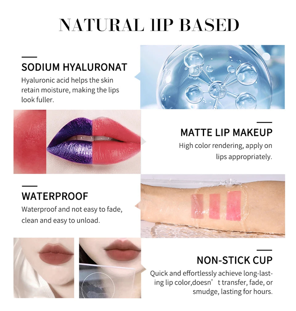 Blading Lip Gloss Peel and Stick Set Long-lasting Waterproof Pink Lip Gloss Transfer Resistant Natural Lip Gloss For Women