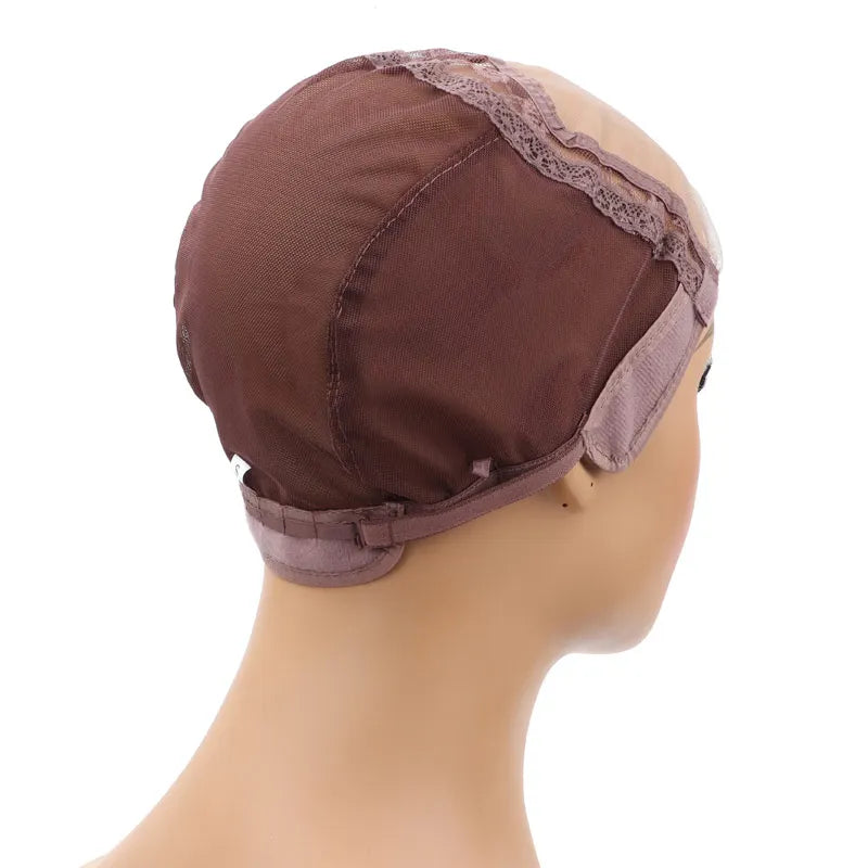 Lace Front Wig Cap For Making Wigs with Adjustable Strap Glueless Swiss Lace Net Weaving Cap to Make Wigs with Closures Frontals