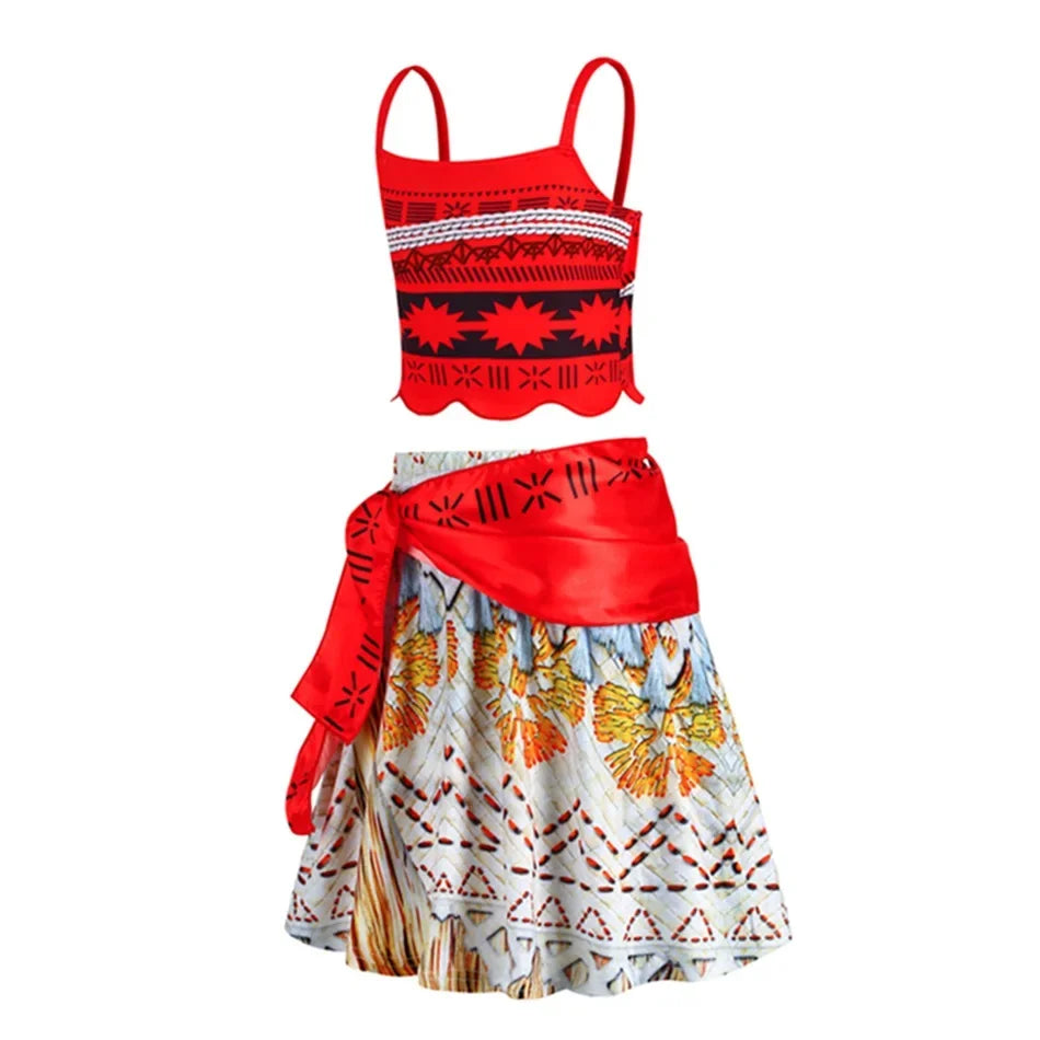 Princess Dress Girl Moana Costume Kids Beach Birthday Party Girls Halloween Outfits